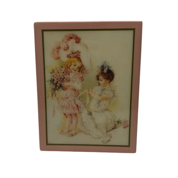 Hamilton Maud Humphrey Bogart Playing Bridesmaid Music Box Blush Pink Trinket - Picture 2 of 11